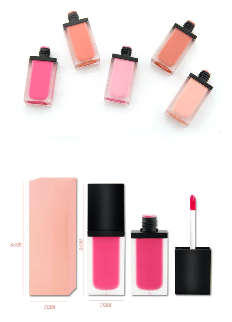 Wholesales Oem Low Moq 5 Colors High Pigment Long Lasting Waterproof Korean Vegan Custom Logo Private Label Makeup Liquid Blush