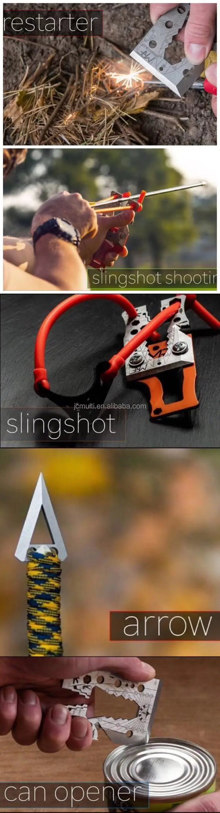 Multi Function Camping Tool Card With Axe And Arrow