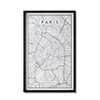 Modern Geometric Prints Minimalist City Contour Maps Travel Pictures Black and White Wall Art Home Decoration for Paris France