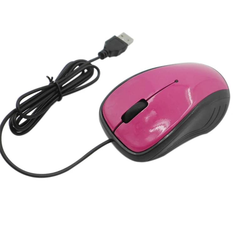 Popular colorful computer Wired USB optical Mute Laptop Desktop Notebook PC mouse