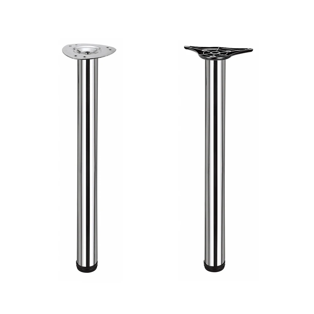 Chrome Round Tube Dining Table Legs 710mm Metal Iron Furniture
