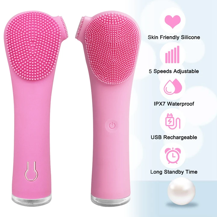 Handheld Rechargeable Face Cleansing Massager Sonic Facial Cleanser