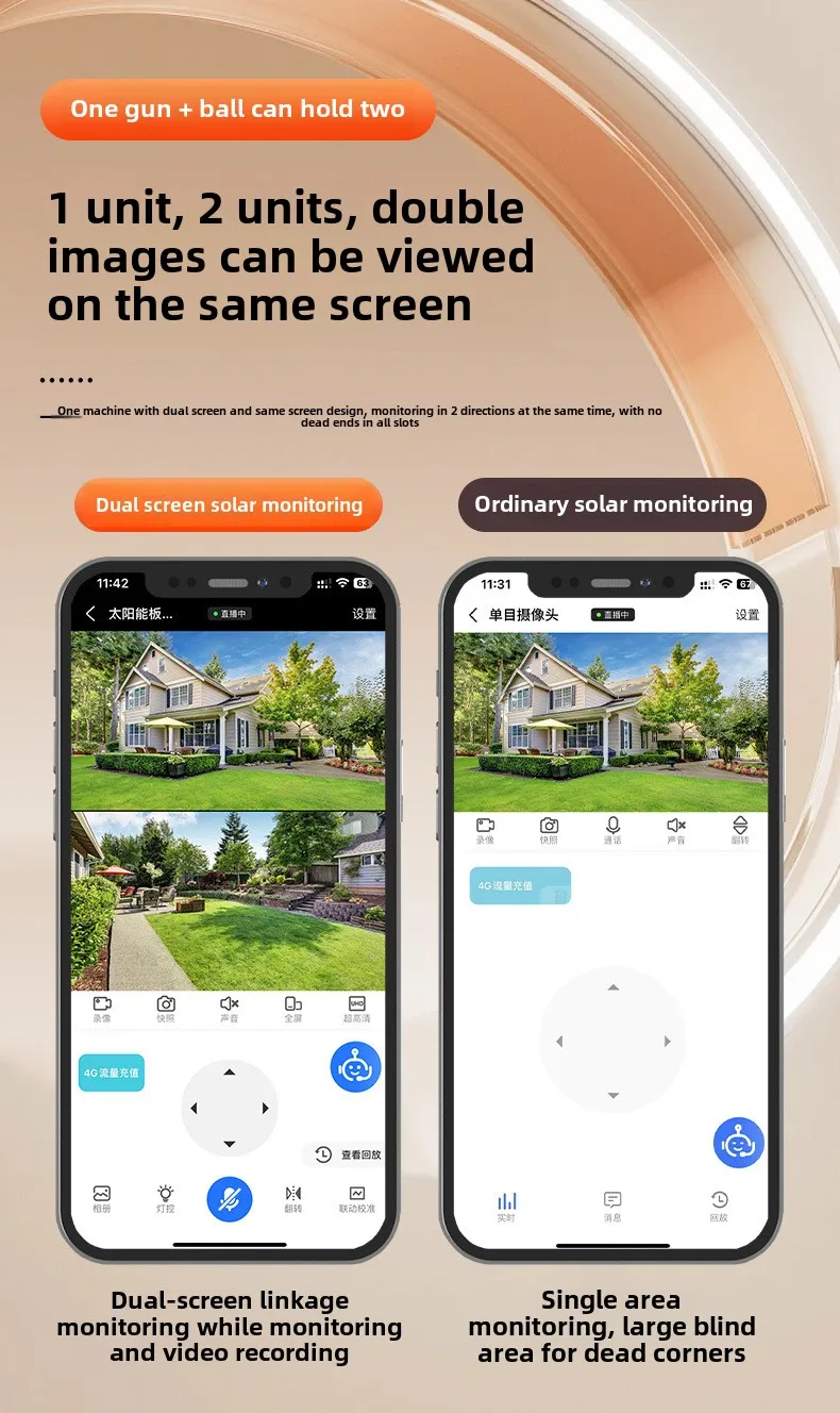 云鸟V360pro智能双镜头高清IP摄像机4G Wifi LED太阳能路灯报警推云数据批发供应商