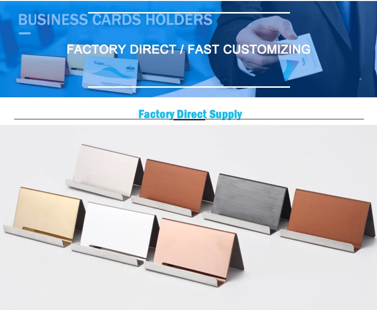 Custom Stainless Steel Metal Standing Holder For Business Card Buy