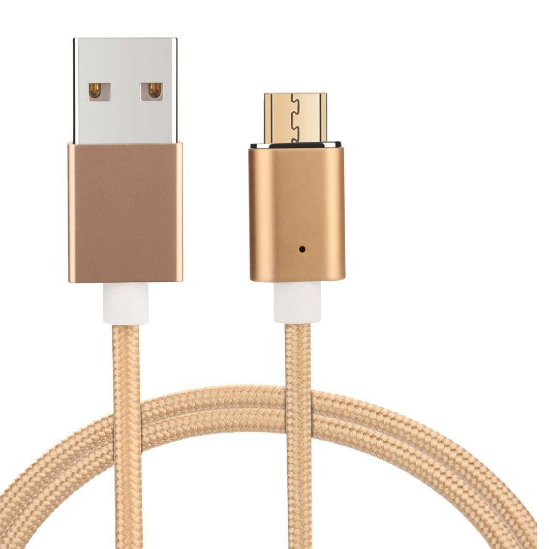 2.4A Quick Charger Metal Micro USB Smart Magnetic Charging Data Cable For iPhone/Android/Type-C