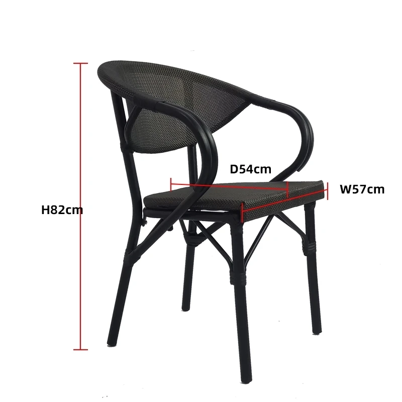 High welcome outdoor aluminum fabric patio garden dining cafe restaurant bistro chair.jpg