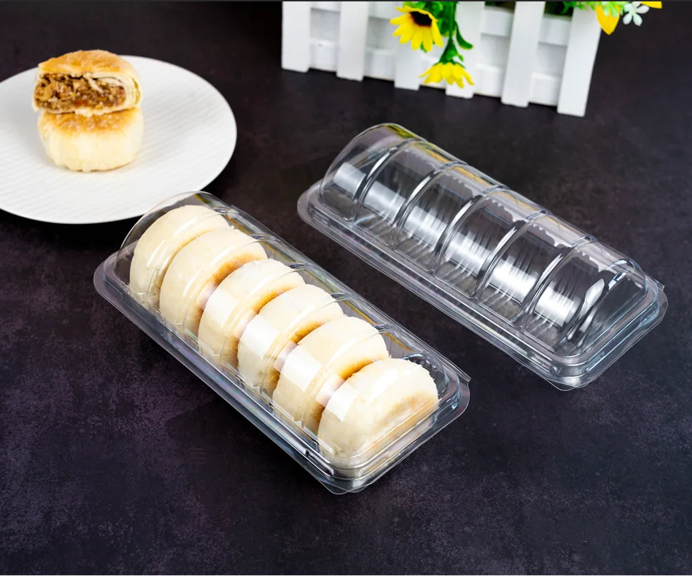 Hot Transparent Blister Food Packaging Pastry Cake Cookie Hinged