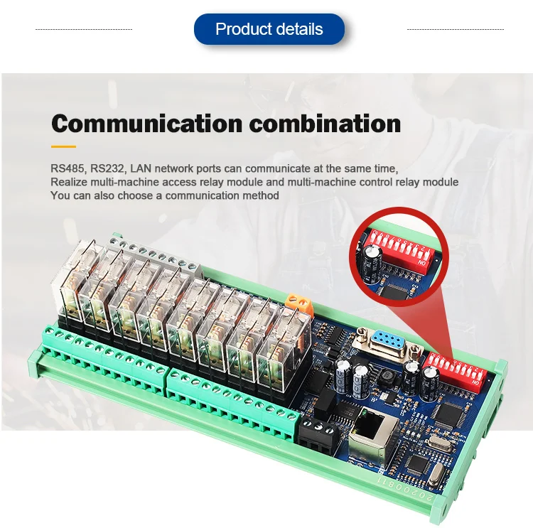 8-channel Rs485 Communication Input And Output Relay Module Ethernet ...