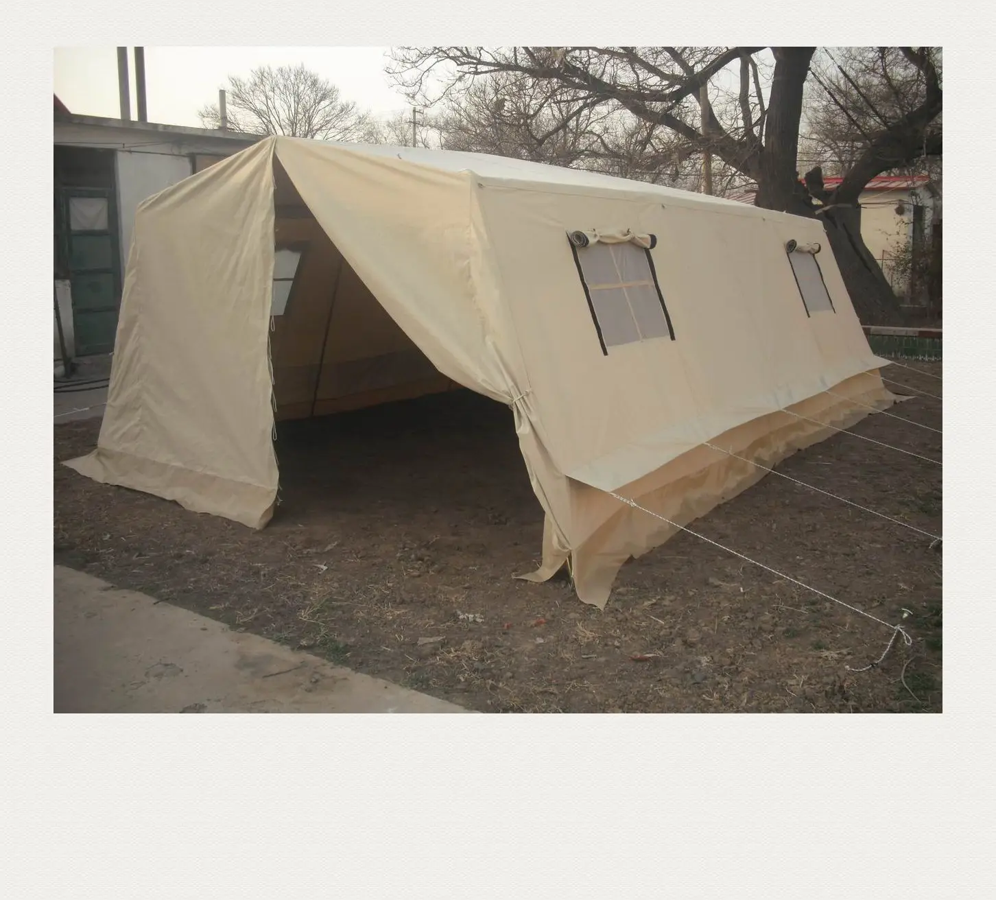Large 6mx4m Waterproof Relief Cotton Canvas Wall Tent Buy Canvas Wall