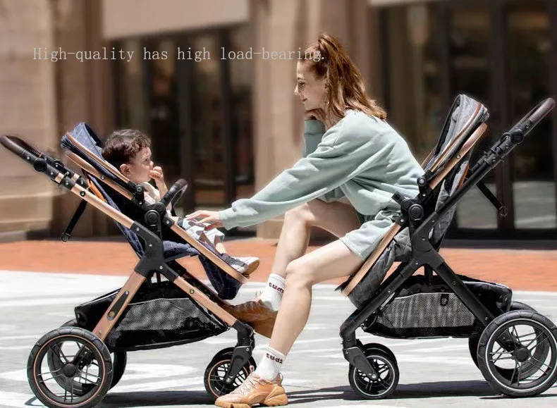 hot selling mother choice tourist pushchair 0-36 months double cotton lay pu leather handle keep warm stroller pram for winter