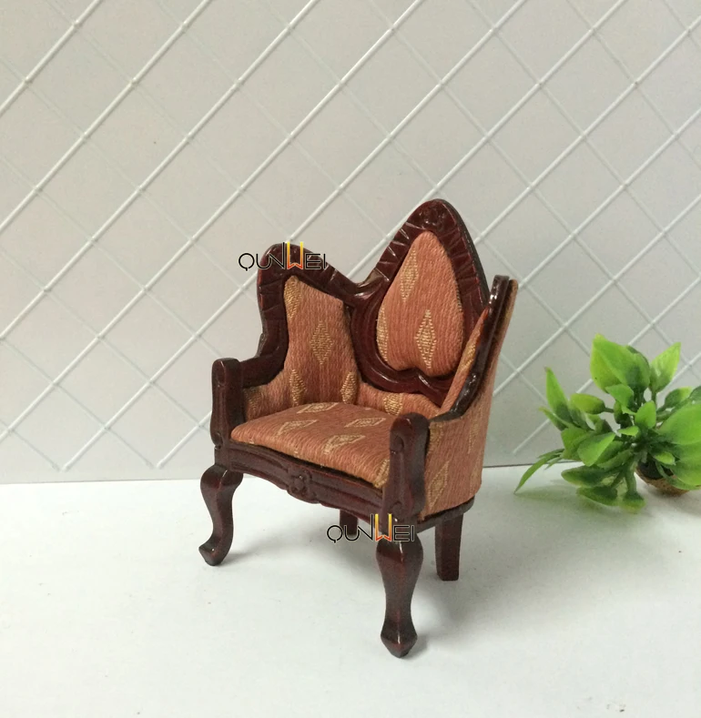 Dollhouse Miniatures 1:12 Scale Victorian Lady's Chair Mahogany #CLA10966 