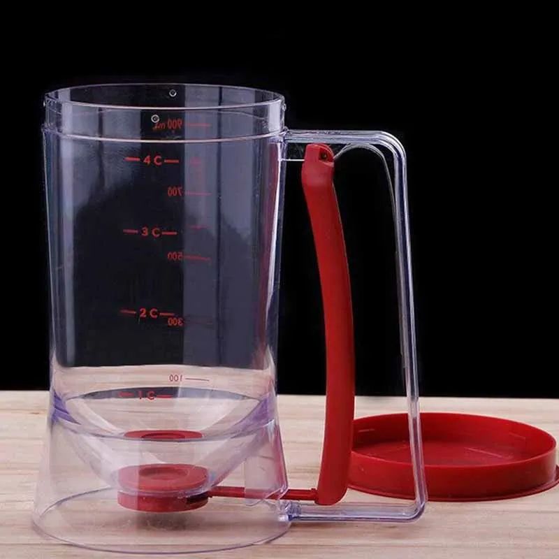 Kitchen Baking Diy Cupcake Pancake Batter Dispenser Plastic Cookie Crepe Batter Measuring Baking