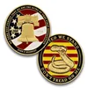 America Liberty Bell And Snake Gold Plated Challenge Coin
