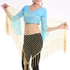 Belly Dance Clothes Accessories Stretchy Net Crochet Beaded Shawl Beads Triangle Belt Belly Dance Hip Scarf