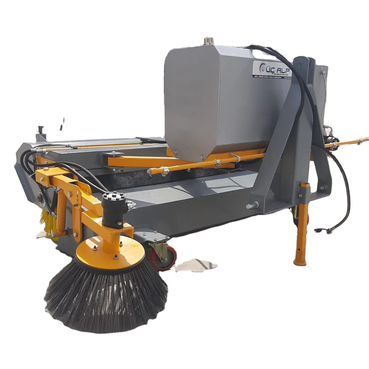 Tractor Mountable Road Sweeper,Hydraulic Bucket,Side Brush Irrigation