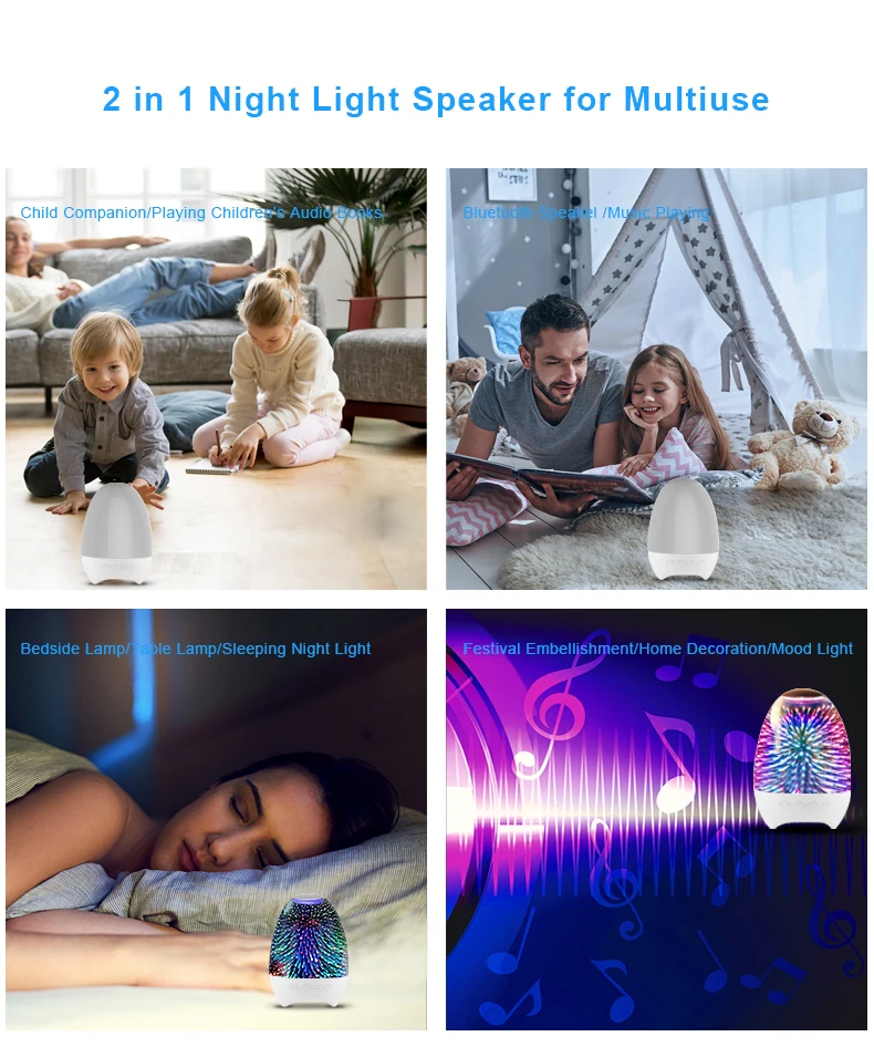 2020 New Portable Wireless Mini Speaker With Fm Radio Christmas Gift 3d