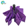 High quality promotion auto open portable 3 fold umbrella with customer logo printing