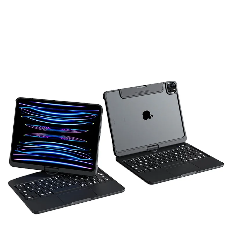 Ifacemall 360° Rotation Flexible Crystal Shell Magic Keyboard Case