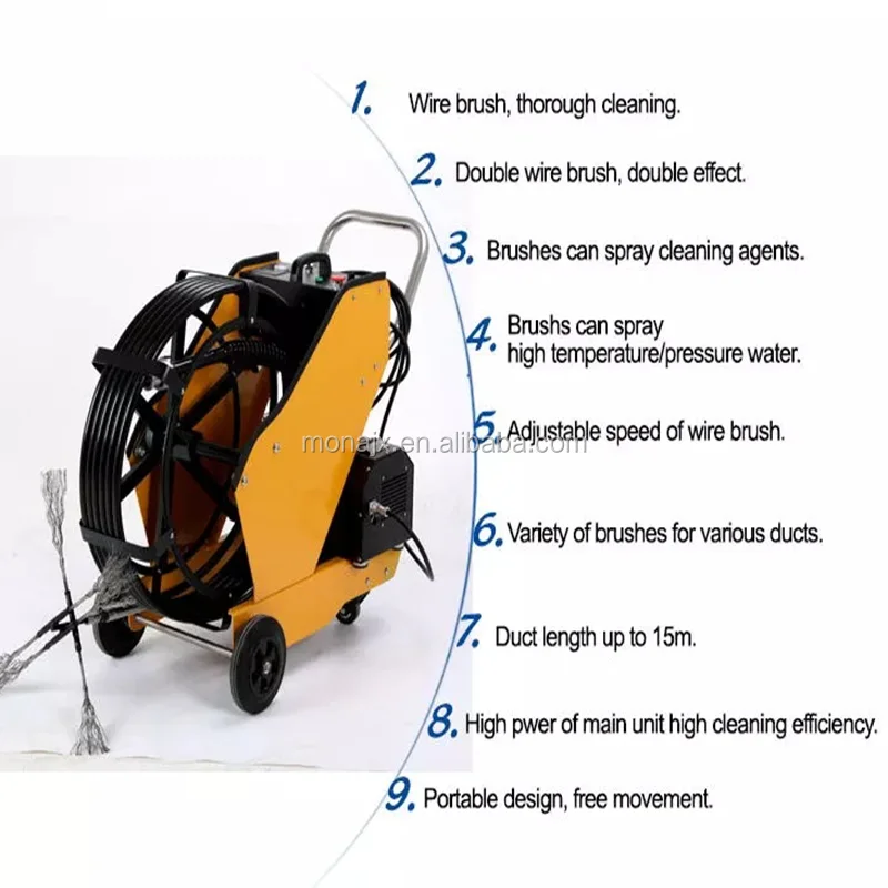 Industrial Grease Pipe Cleaning Equipment Machine Hvac Ventilation Duct