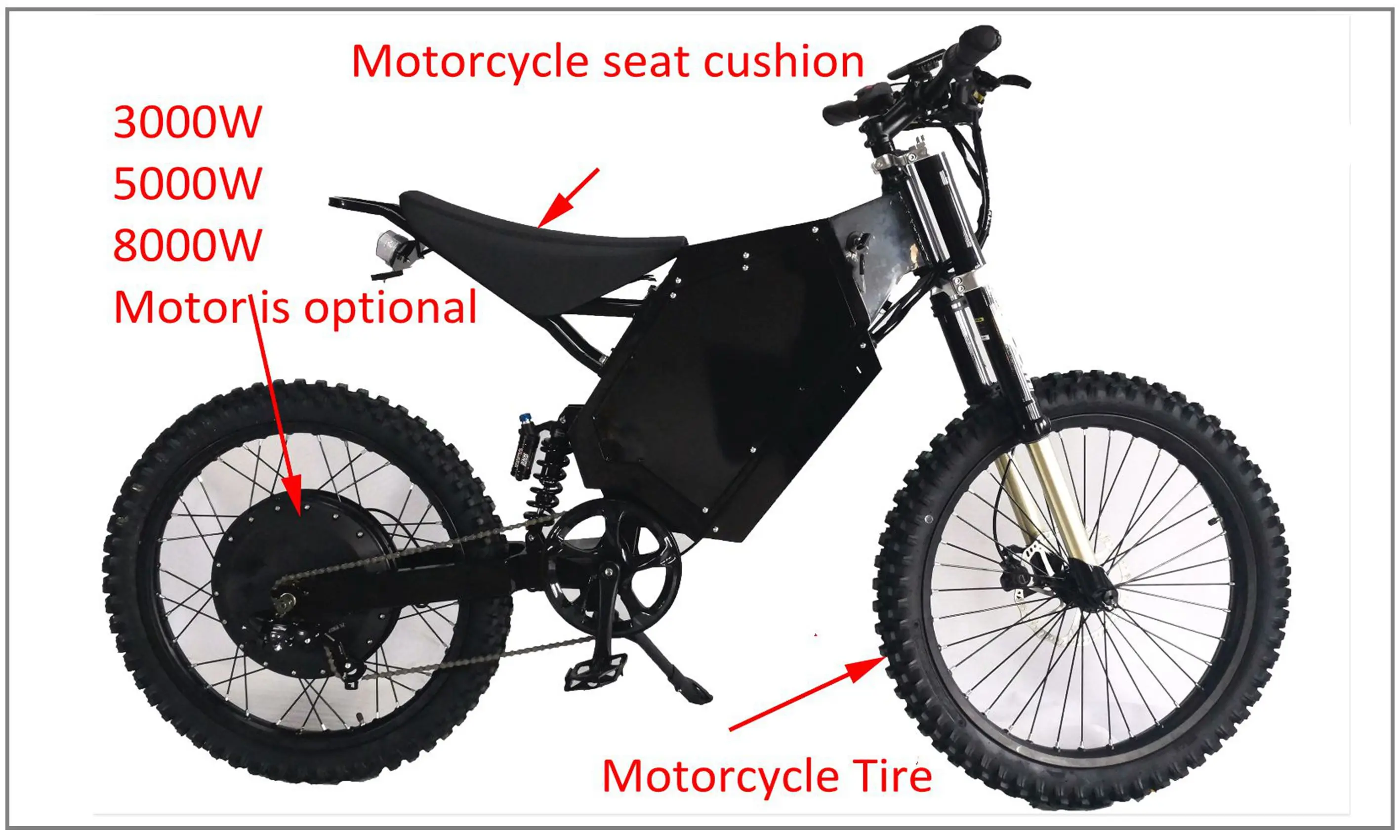 3000w Electric Bicycle Yangon Fat Mountainbike Electric Bike Kit 5000w