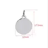 stainless steel 15mm round circle disc charm shiny 24k gold plated layered charm mini jewelry pendent