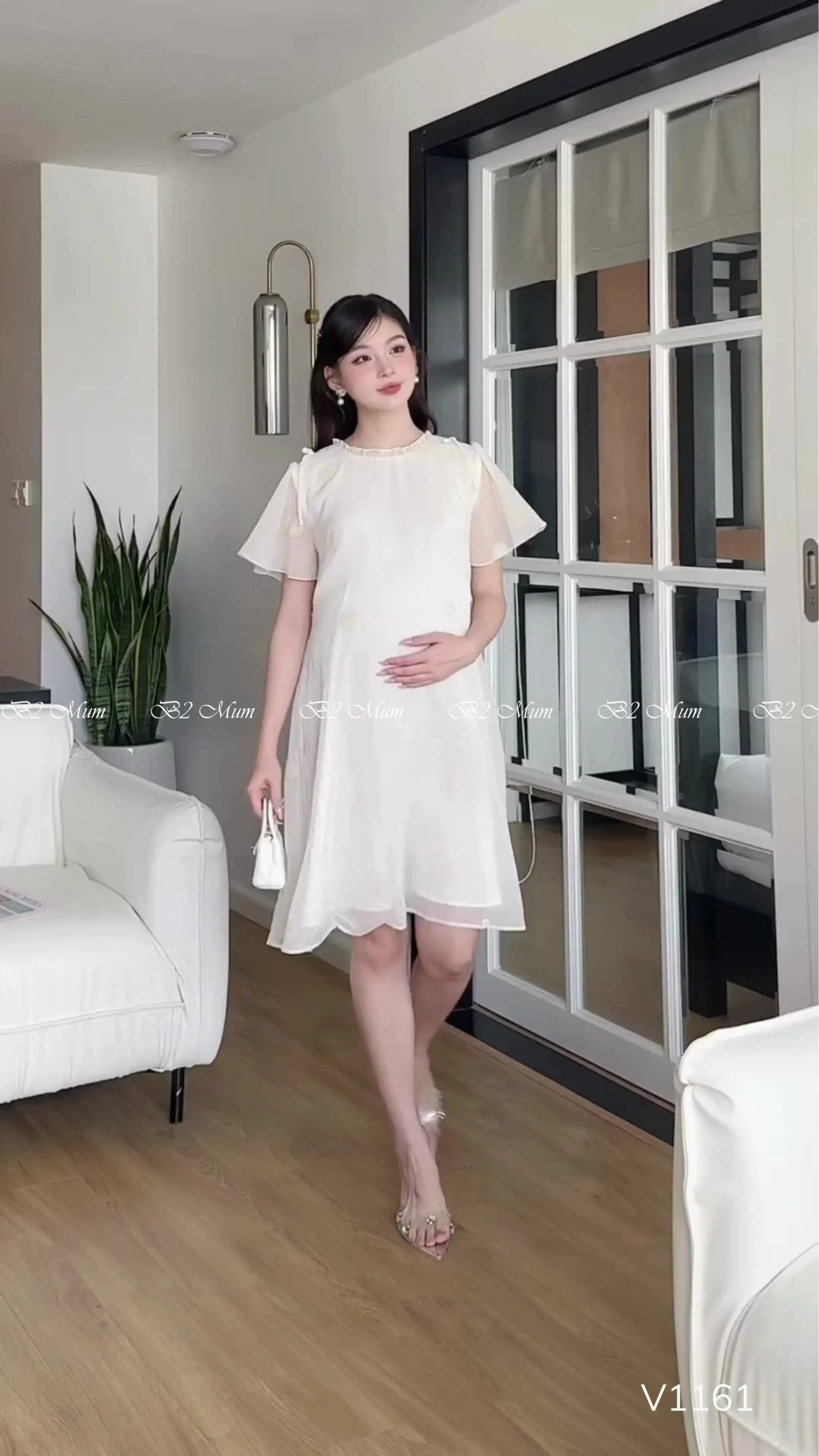 sachin and babi light blue dress Chiffon Coffee Color Custom Plus Size Maternity Gown 4 / Custom Color main image 0