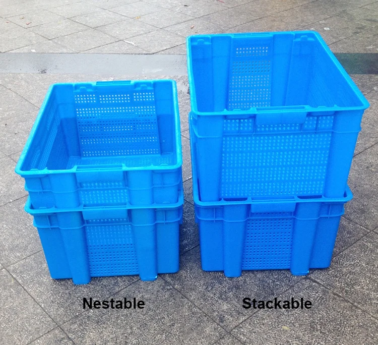 Light Durable Mesh Stackable And Nestable Plastic Fruit And Vegetable