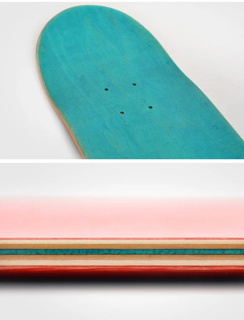 Athletic Professional Custom 7 Ply 100 Canadian Maple Blank Skateboard