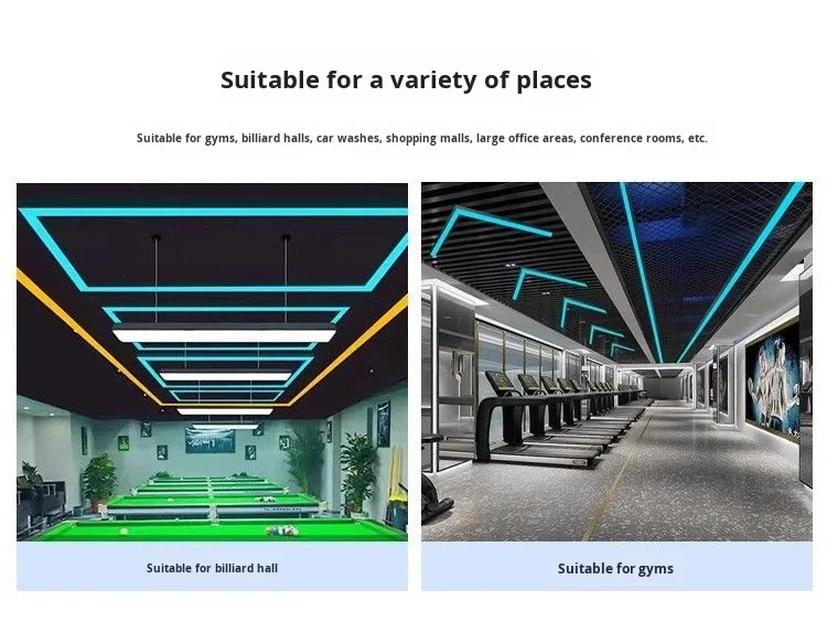 product billiard room atmosphere led strip light iron art seamless splicing gym office customizable 3 year warranty cri 90 6500k-0