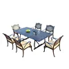 10 seater party aluminum elliptical dining table