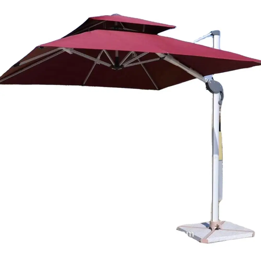 
Aluminum Outdoor Beach set Umbrellas/ Garden Hanging Umbrella with LED 