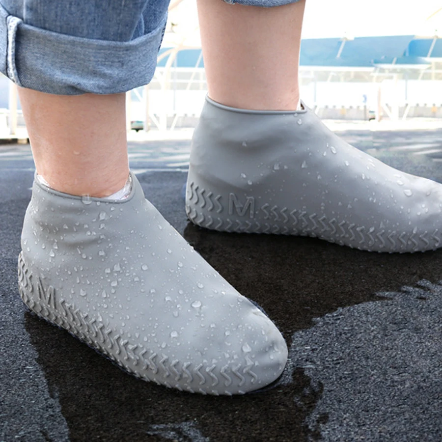 Reusable Silicone Rain Proof Protect Running Shoes Cover Non Slip Wear