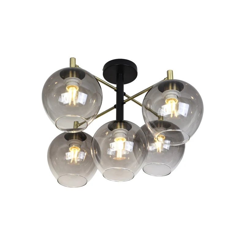 Nordic luminaire Modern Art unique lighting creative studio hanging lamp E27 5-light glass chandelier