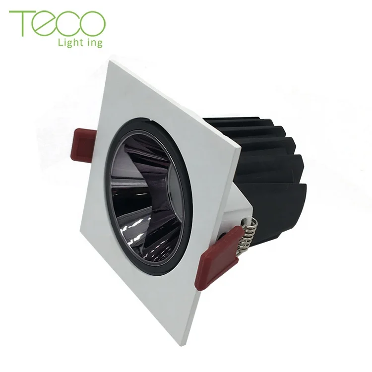 modern interior round square aluminum smd slim water proof 3 color style recessed downlight fixture