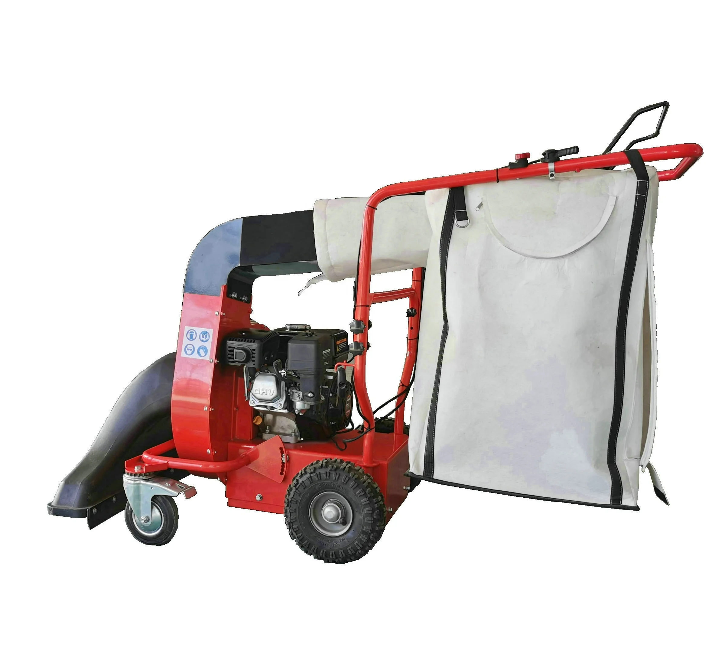 Selfpropelled 6.5hp Petrol Engine Walkbehind Leaf Waste Vacuum Litter Cleaner Blower,Bag