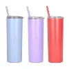 Hot Sell Creative 600ml/20oz 304 Stainless Steel Vacuum Insulated Straight Car Tumbler With Straw