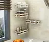 High Quality Multifunctional Stainless Steel Wall Corner Shelf Kitchen Three Tier Rotating Spice Rack Storage