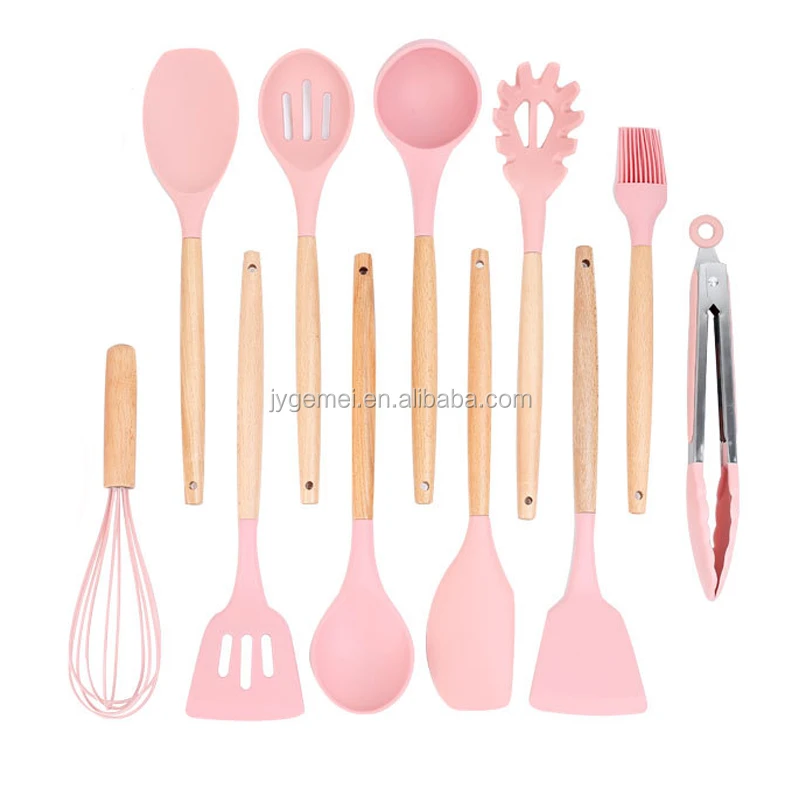 pink utensils set