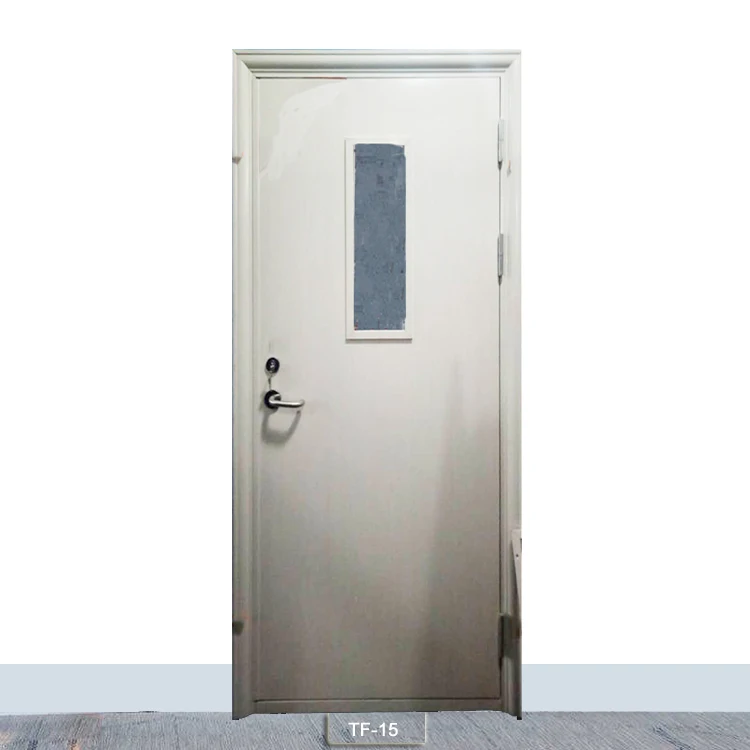 Высокое качество Сертифицированный огонь Номинальная Застекленная металлическая стальная Выходная дверь пожарная Выходная дверь со стеклом