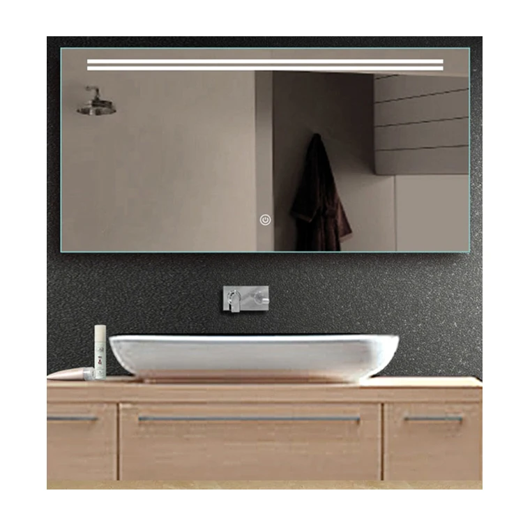 Frameless LED Lighted Waterproof Bathroom Smart Mirror TV with Light