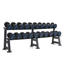 Steel Material 2 Layers Dumbbell Rack For 10Pairs Of Gym Fitness