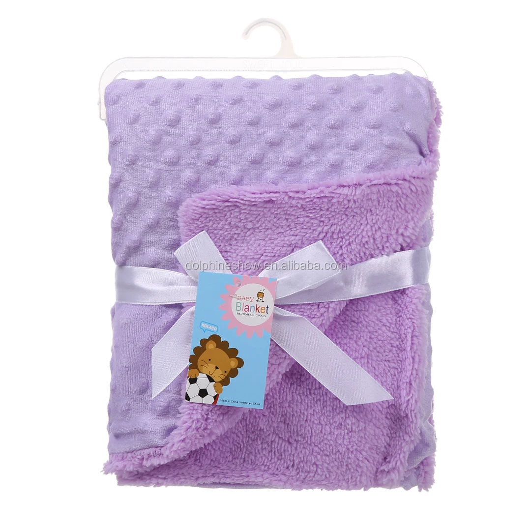 2020 New Wholesale Promotional Gift Low Moq Cheap Minky Dot Baby