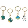 Hot - selling key chain necklace astronaut outer - planet rocket metal key chain