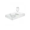 Hot sale clear acrylic wine glass holder tray with handles