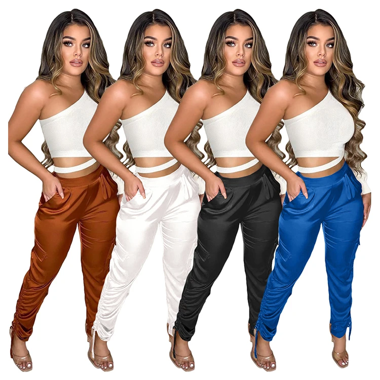 Best Seller Good Quality 2021 Fashion Casual Women Stracked Pants Autumn Women Clothing Long Trousers