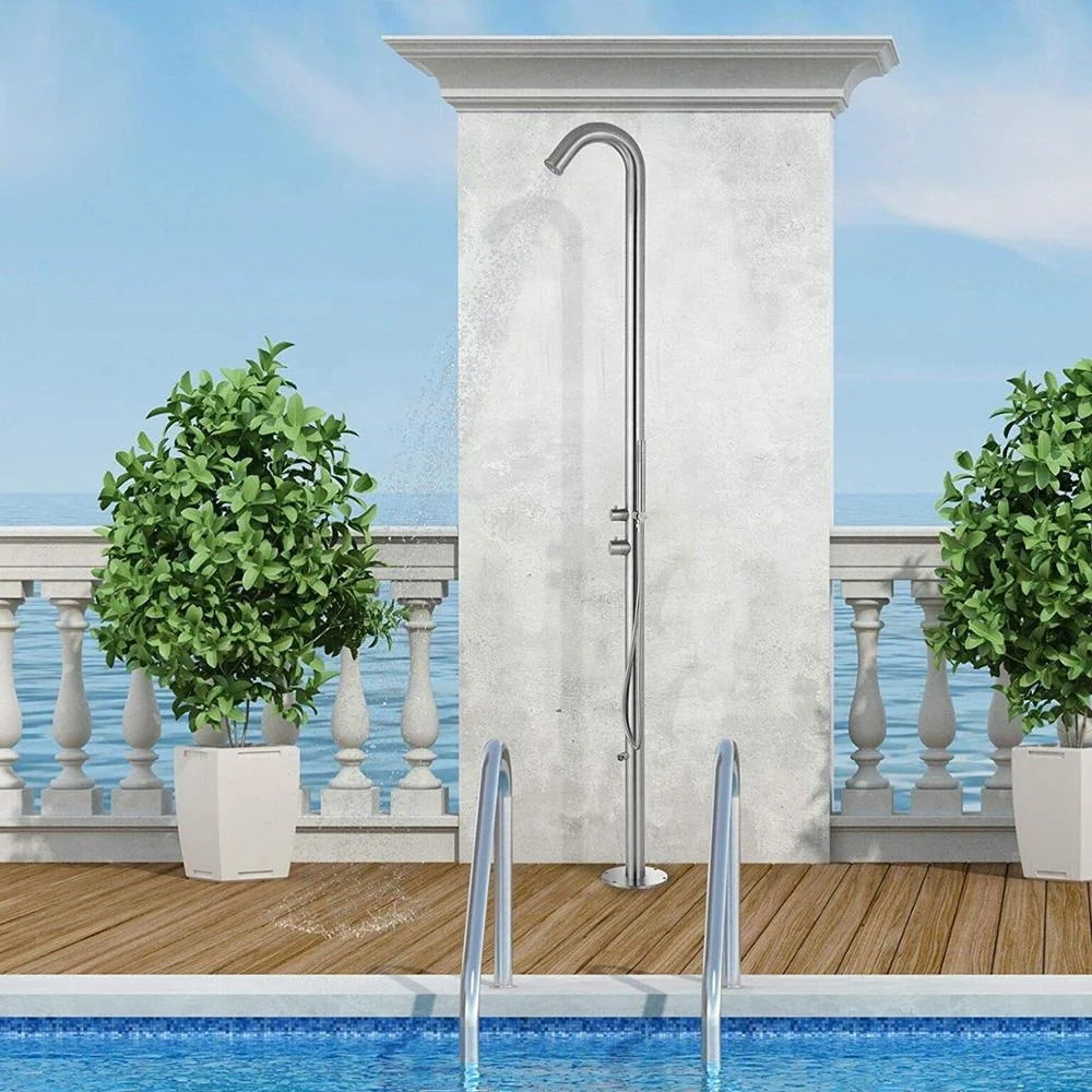 Swimming Pool Floor Mounted Outdoor 316 Stainless Steel Shower Panel