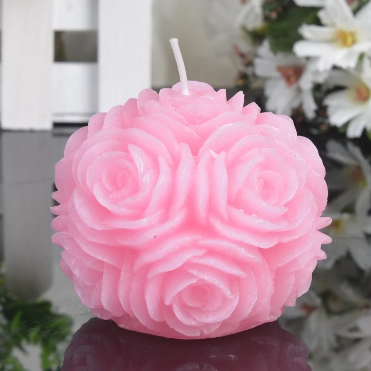 Rose ball. Свеча шар с розами.