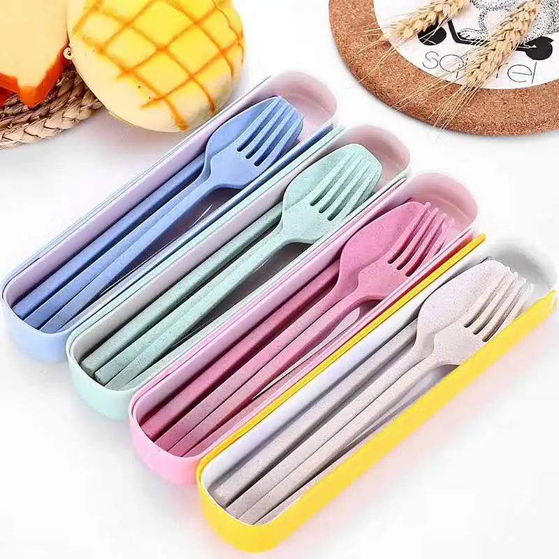 New Product 3 In 1 Reusable Plastic Portable Flatware Fork