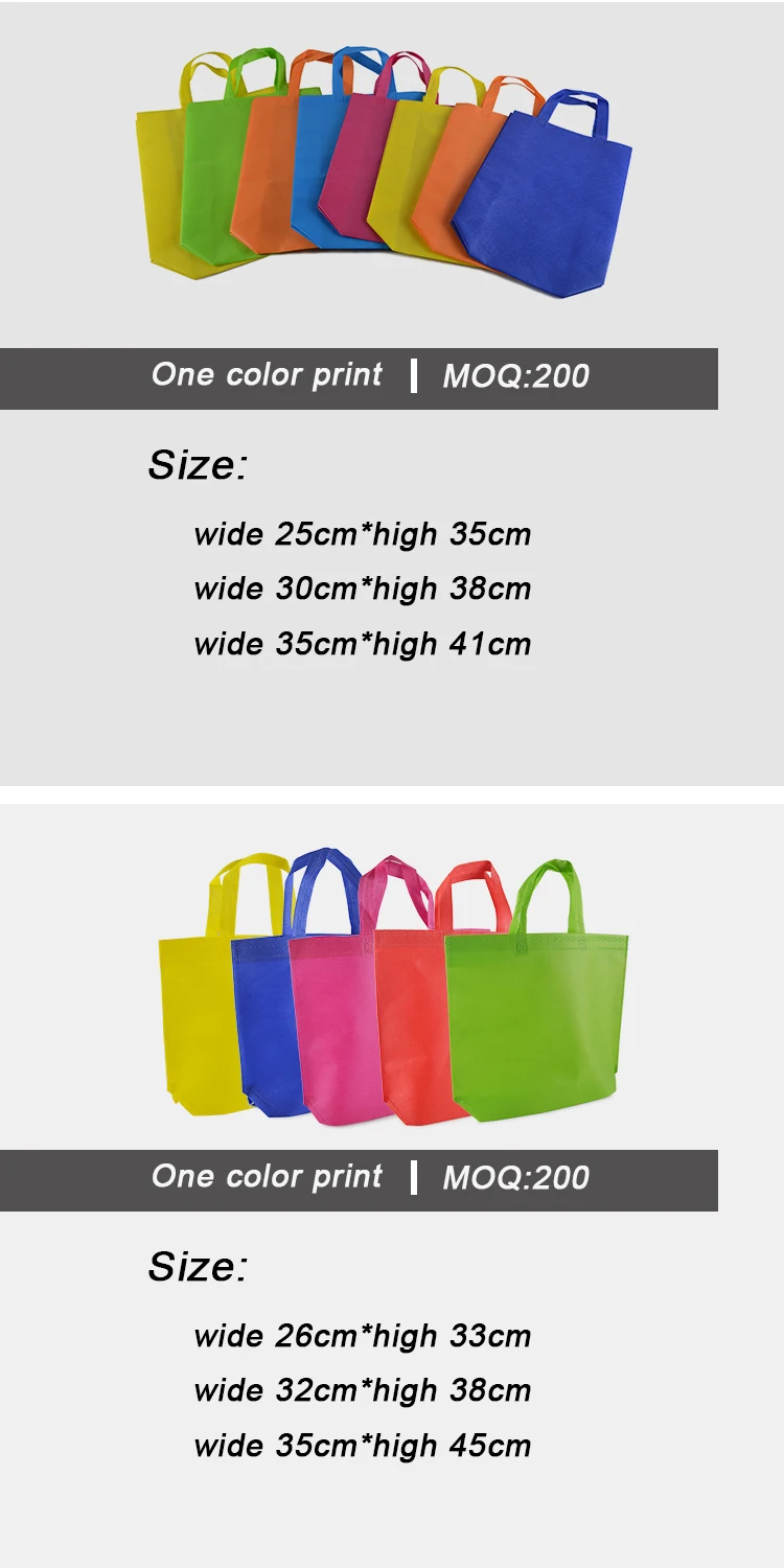 L: 30.48 cm,H:40.64 cm Nonwoven Eco Shopping Bag Die Cut Pack of 50/100/200 