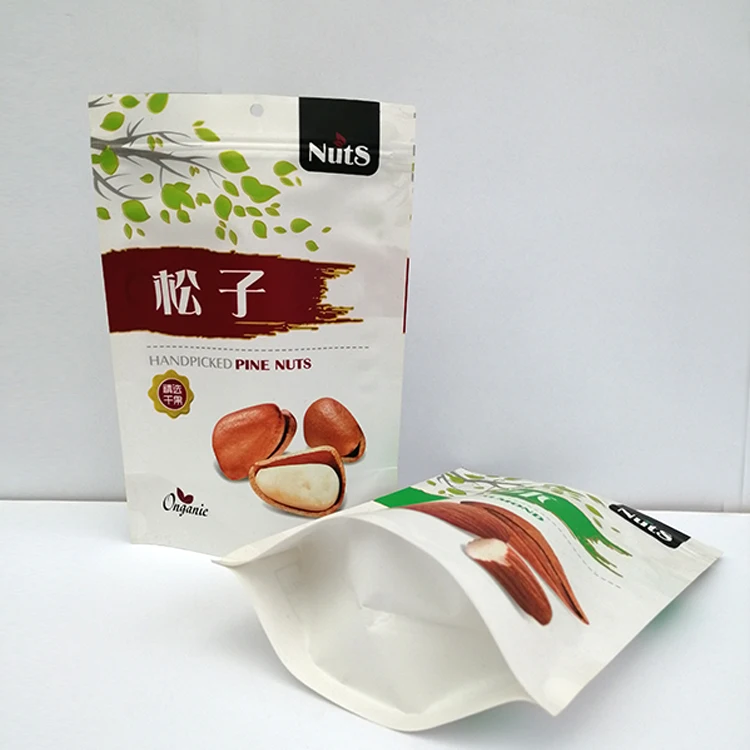 Bio-degradable dried fruit parts Kraft paper vertical packaging bag